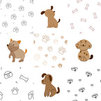 Cute Dogs Paw Bones Printed Canopy - House Of Avana