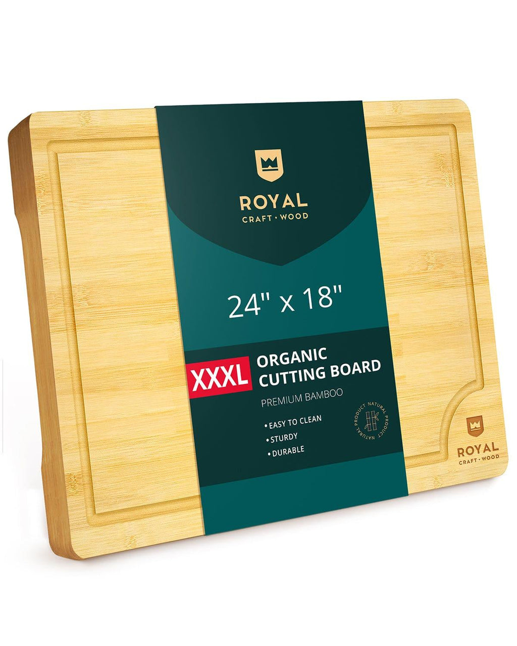 Cutting Board 3XL, 24” x 18” Royal Craft Wood
