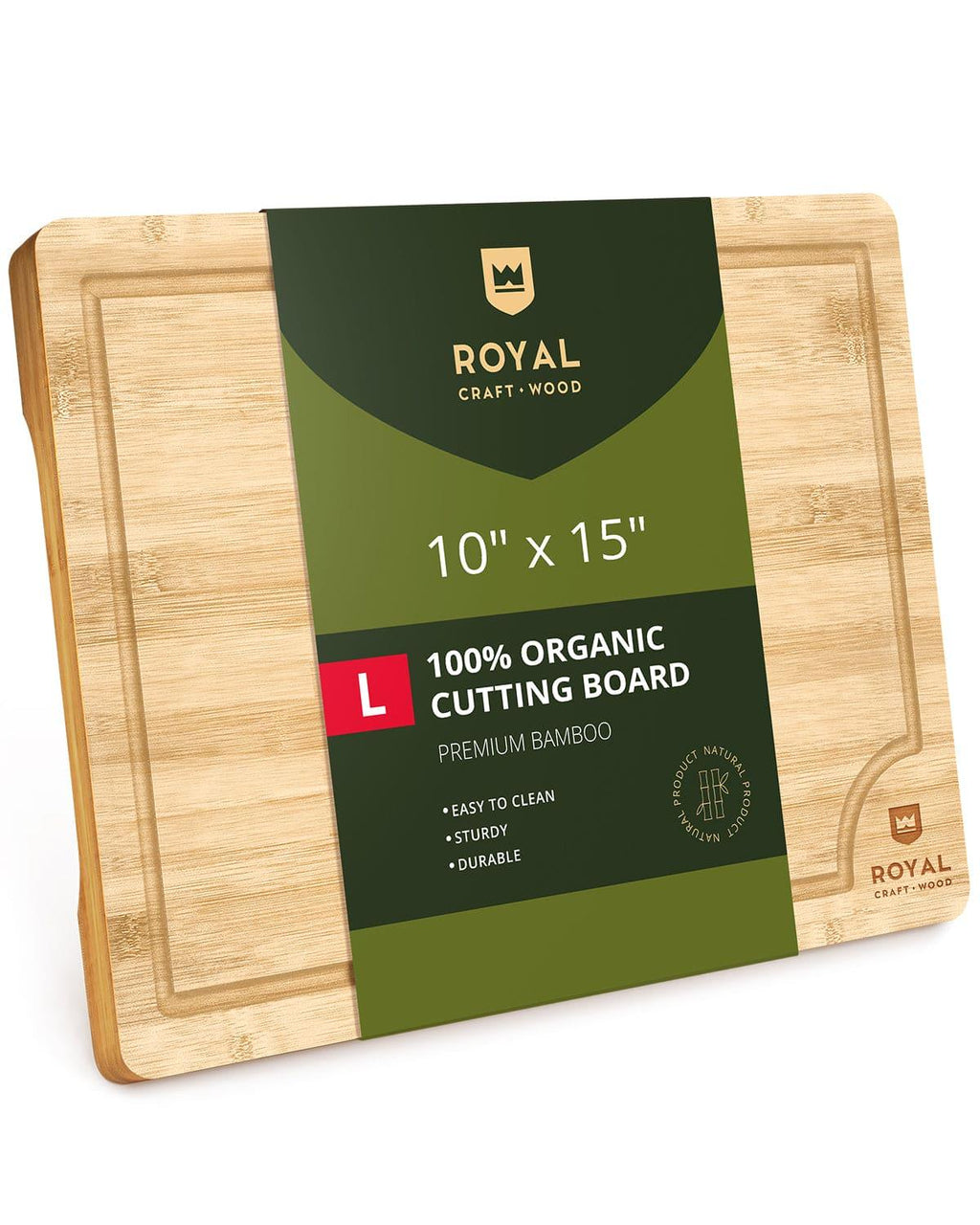 Cutting Board L, 15”x10” Royal Craft Wood