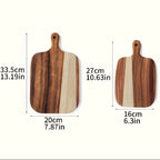 Two wooden cutting boards with measurements on a white background, featuring the brand 'DOTOCOOK'.