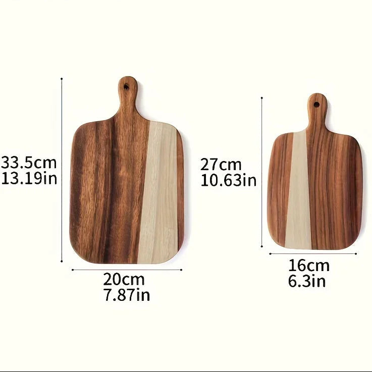 Two wooden cutting boards with measurements on a white background, featuring the brand 'DOTOCOOK'.