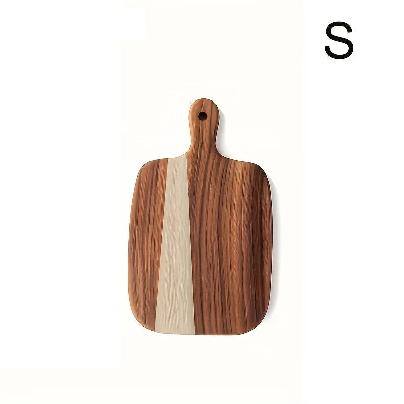 Wooden cutting board with a striped pattern on a white background, branded 'DOTOCOOK'.