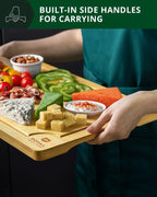 Cutting Board Set of 3, Bamboo Royal Craft Wood