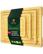 Cutting Board Set of 4, Bamboo Royal Craft Wood