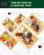 Cutting Board Set of 5, Bamboo Royal Craft Wood