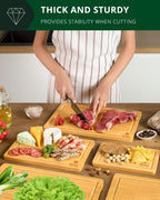 Cutting Board Set of 5, Bamboo Royal Craft Wood