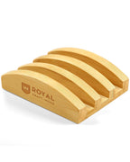 Cutting Board Stand with 3 Slots, Natural Royal Craft Wood