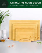 Cutting Board Stand with 3 Slots, Natural Royal Craft Wood