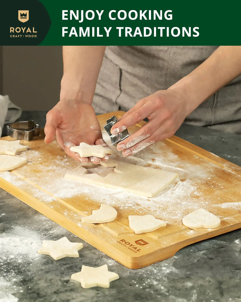 Cutting Board XXL, 20”x14” Royal Craft Wood
