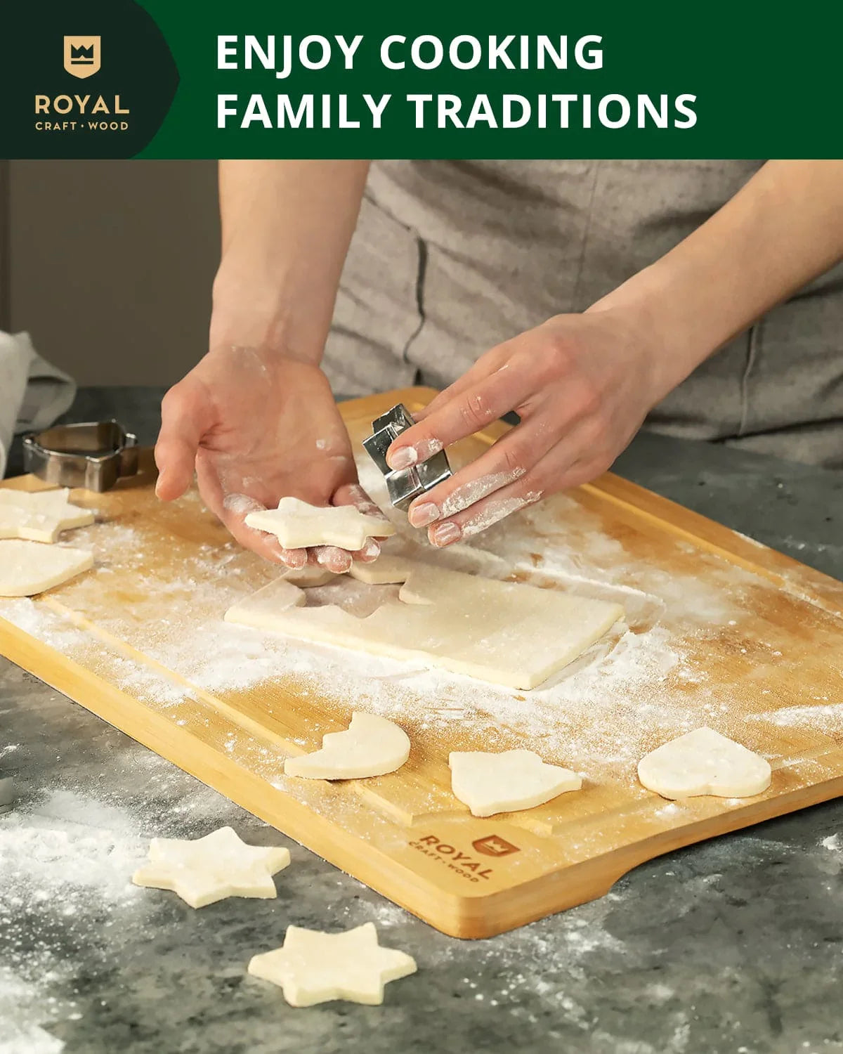 Cutting Board XXL, 20”x14” Royal Craft Wood