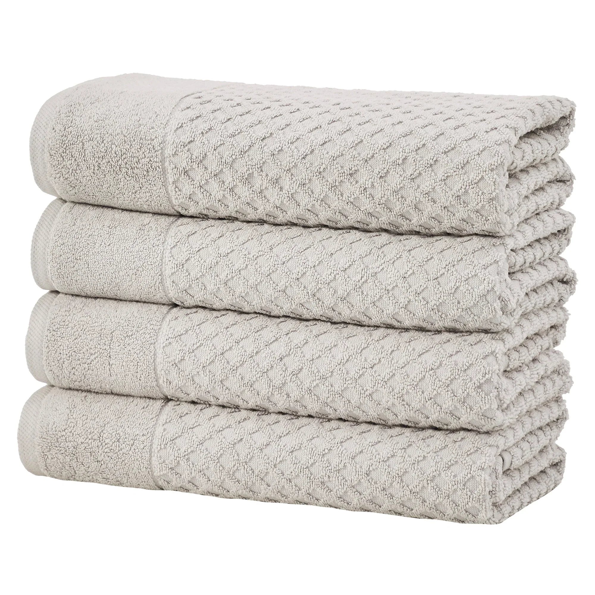 Cotton Diamond Waffle Weave Bath Towel Set - Grayson Collection
