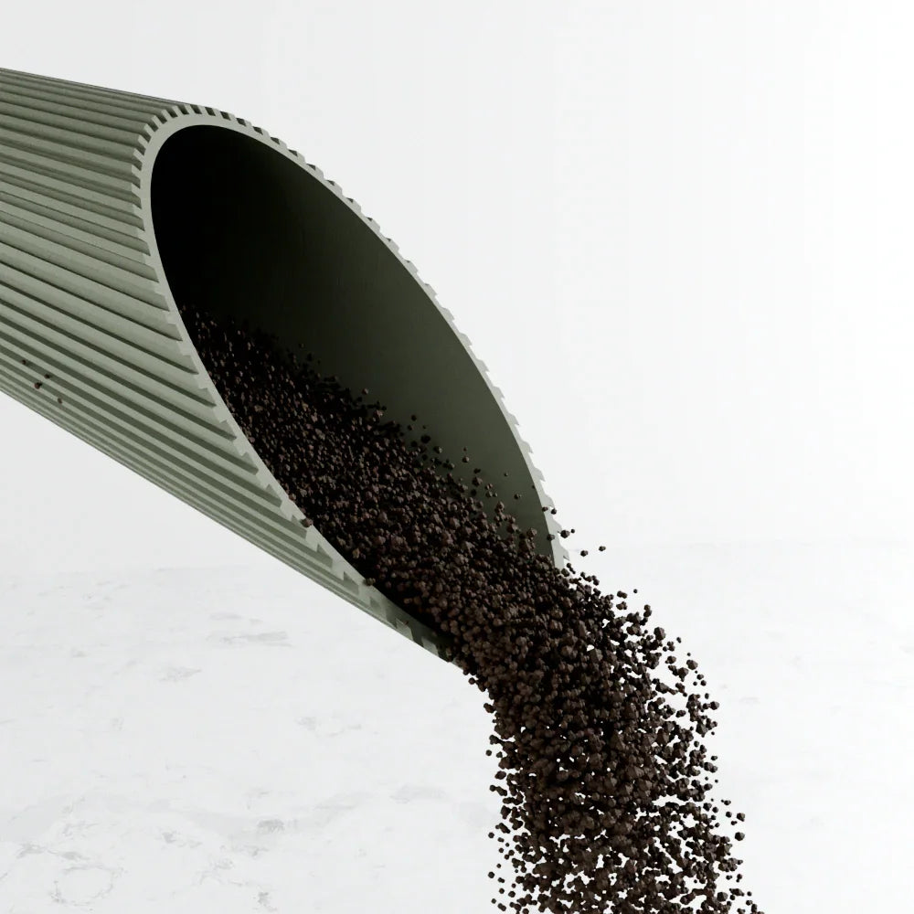 Cylindrical Soil Scoop, top view - House Of Avana
