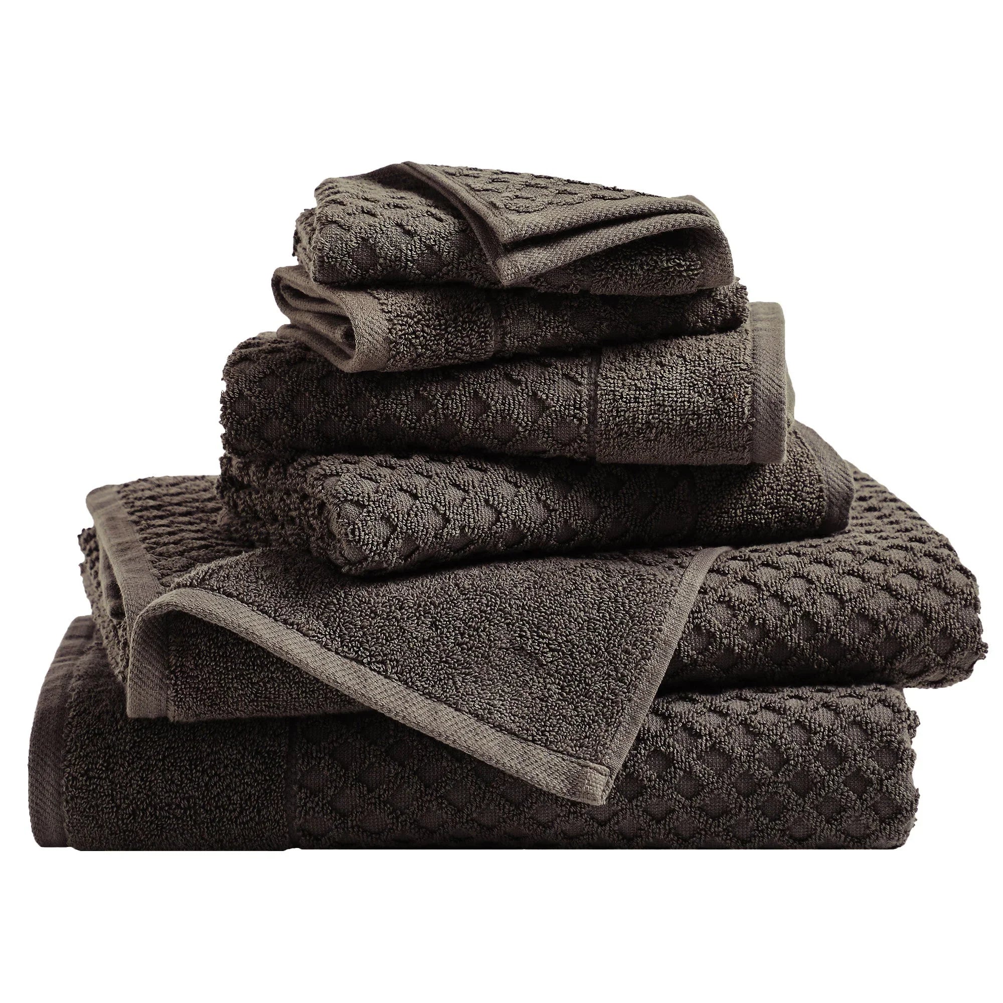 Cotton Diamond Waffle Weave Bath Towel Set - Grayson Collection