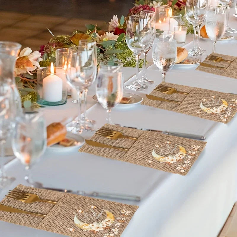 Burlap Bags - Moon Lantern Eid Decor