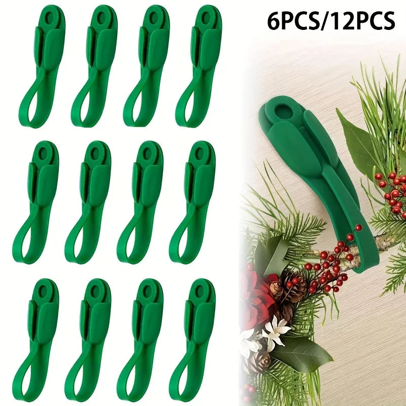6/12/15pcs Christmas Wreath Hooks Set | Stretchable and Reusable Silicone Adhesive Hangers for Cloaks, Fireplace Stockings, and Wreath Hanging, No-Drill Invisible Installation, Strong Self-Adhesive, Durable Adhesive for Chris House Of Avana