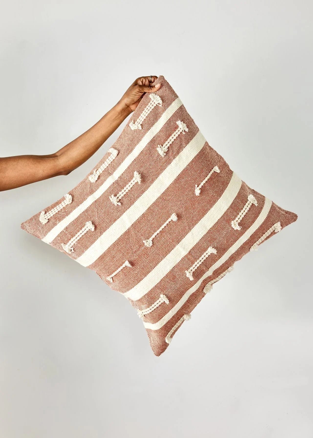 Boho Sienna Euro Sham Cotton Throw Pillow Kanju Interiors