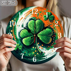 Wall Clock - Silent Wooden Round