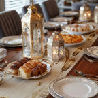 Polyester Table Runner - Rectangular Ramadan Lantern