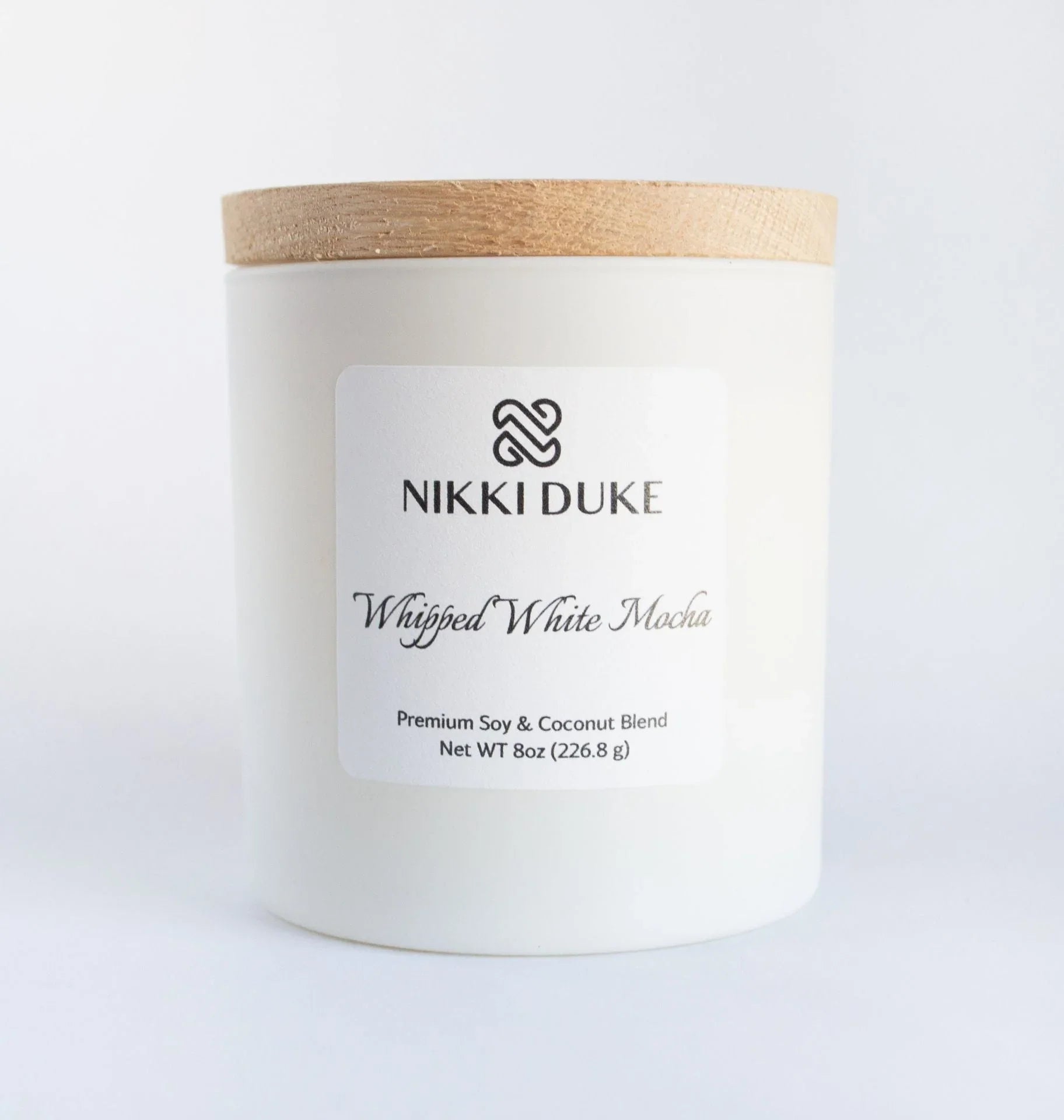 Nikki Duke Whipped White Mocha 8 oz Premium Soy + Coconut Candle Nikki Duke