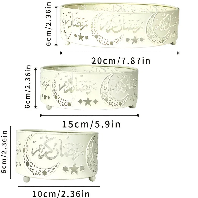 Metal Tray - Golden Islamic-style Dinner Plate