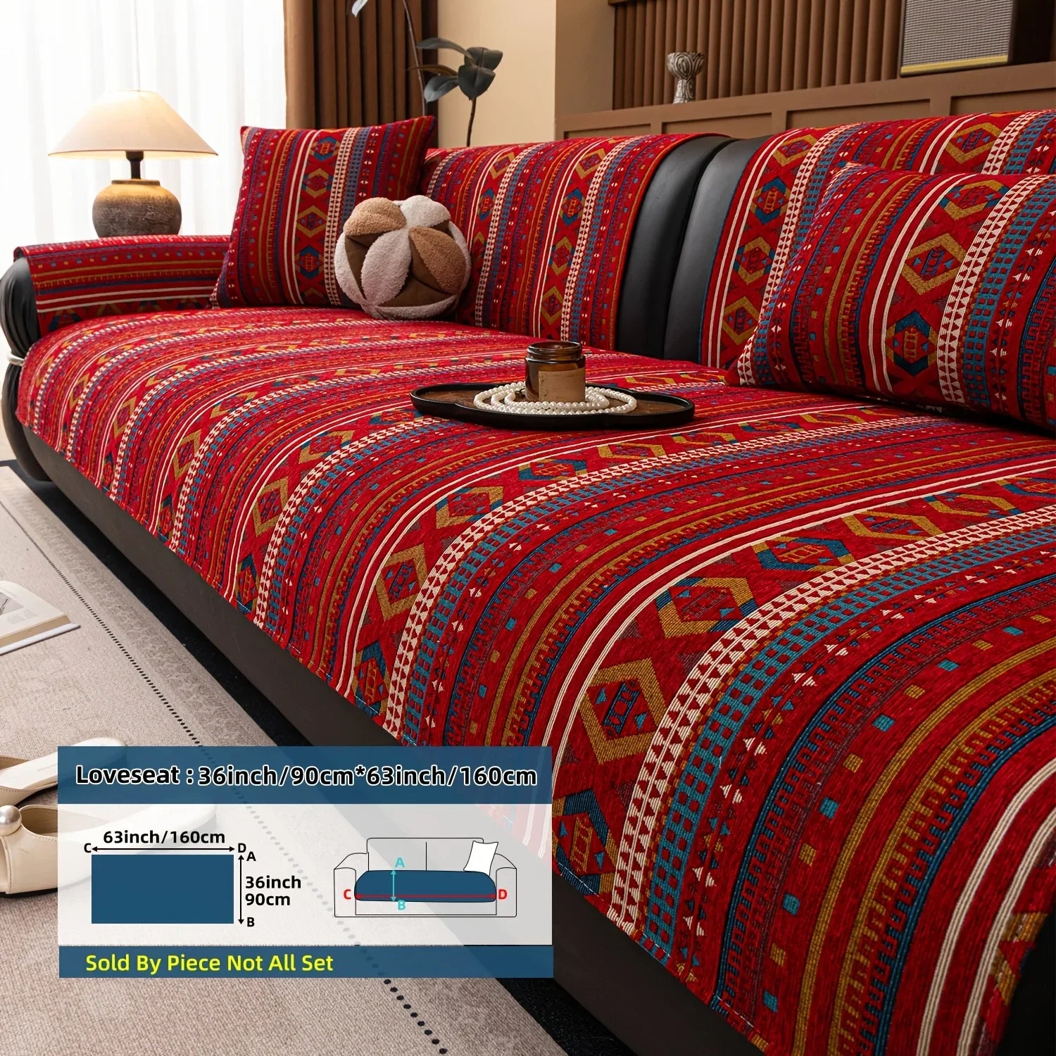 Sofa Cushion - Non-slip Chenille Geometric Multi-size