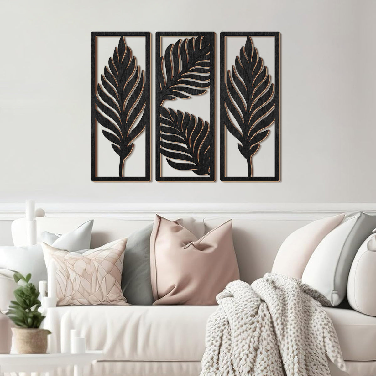 Wall Decor - Tropical Wooden Black