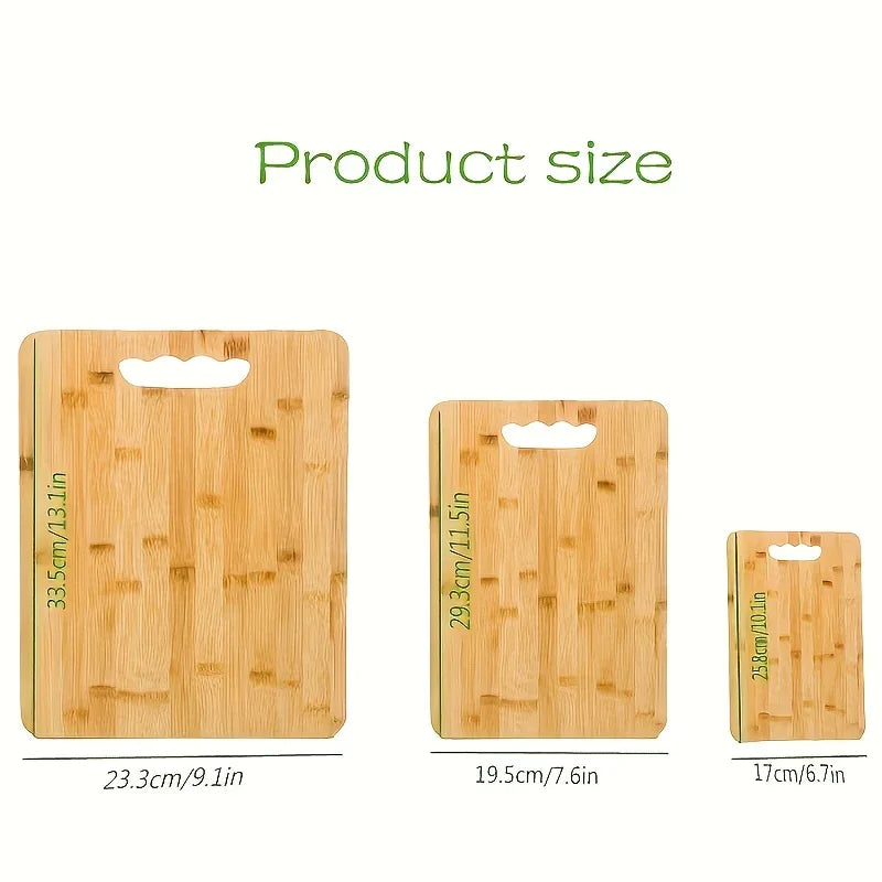 Cutting Board - Non-Toxic Bamboo 3pcs Set