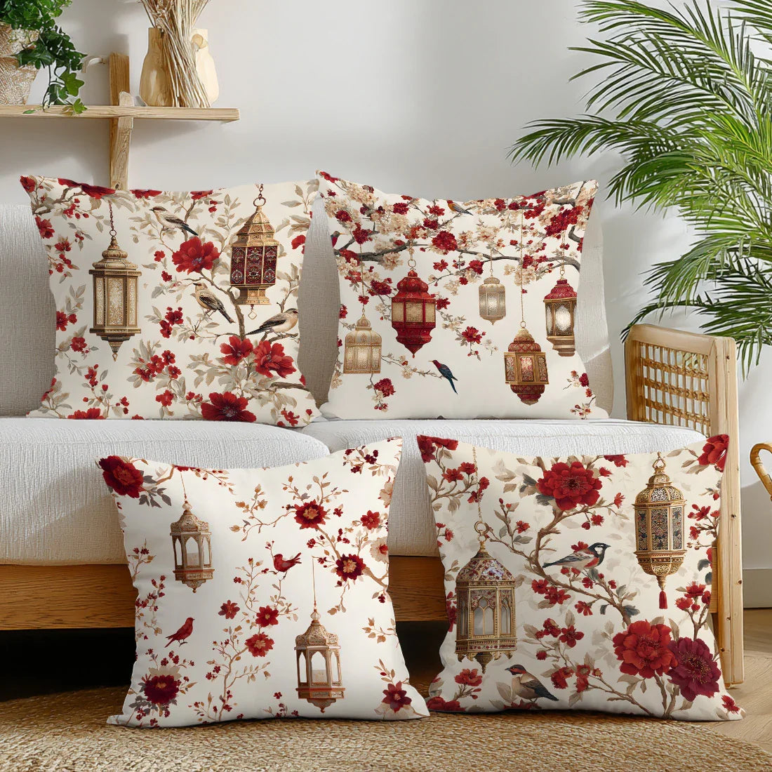 Pillowcases - Traditional Cotton Red 45cm