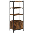 Bookcase 3-Tier Smoked Oak 41x30x109.5 cm Engineered Wood House Of Avana