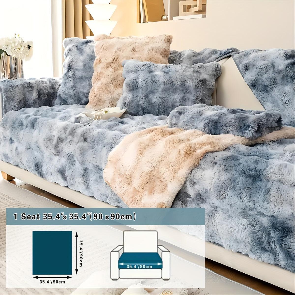 Luxurious Gradient Velvet Sofa Cover topspet