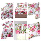DaDa Bedding Bed in a Bag Bundle Set - Romantic Roses Lovely Blooming Floral Bedding Set (JHW-879) DaDalogy Bedding Collection