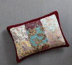 DaDa Bedding Bohemian Burgundy Red Velvet Trim Floral Paisley Patchwork Cotton Bedspread Set (JHW-868) DaDalogy Bedding Collection