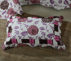 DaDa Bedding Bohemian Purple Blooms Floral Garden Pink Brown Bedspread Set (KBJ1629) DaDalogy Bedding Collection