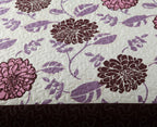 DaDa Bedding Bohemian Purple Blooms Floral Garden Pink Brown Bedspread Set (KBJ1629) DaDalogy Bedding Collection