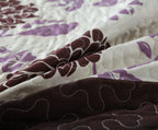 DaDa Bedding Bohemian Purple Blooms Floral Garden Pink Brown Bedspread Set (KBJ1629) DaDalogy Bedding Collection