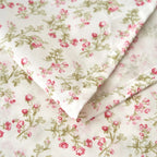 DaDa Bedding Collection Romantic Coquette Sheet Set - 100% Cotton [ Poplin Cotton ] Floral Fitted & Flat Sheets with Pillowcases - Deep Pocket Design - Soft, Breathable, Wrinkle-Resistant DaDalogy Bedding Collection