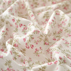 DaDa Bedding Collection Romantic Coquette Sheet Set - 100% Cotton [ Poplin Cotton ] Floral Fitted & Flat Sheets with Pillowcases - Deep Pocket Design - Soft, Breathable, Wrinkle-Resistant DaDalogy Bedding Collection