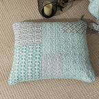 DaDa Bedding Contemporary Mint Green Grey Geometric Cotton Quilted Bedspread Set (JHW-804) DaDalogy Bedding Collection