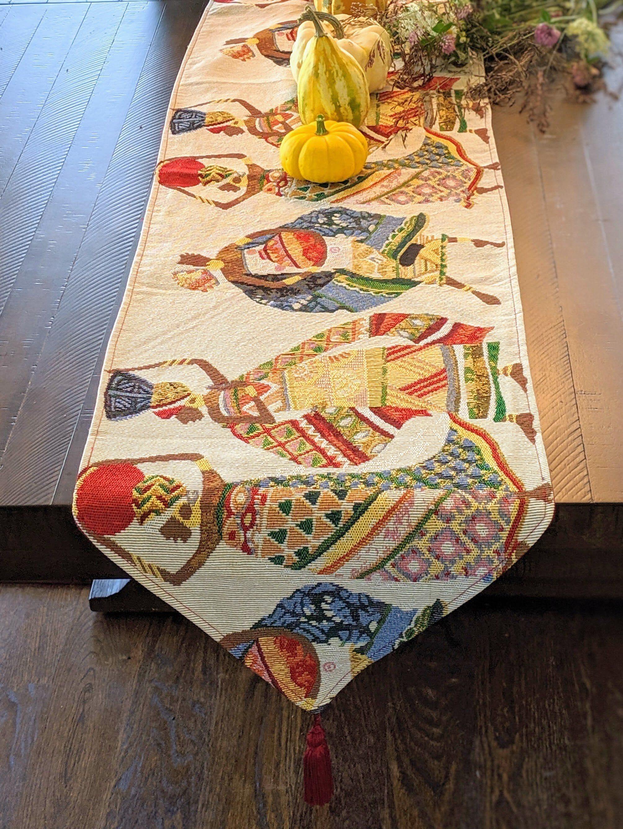 DaDa Bedding Dancing Women African Dreams Elegant Woven Tapestry Dining Table Runner (18117) DaDalogy Bedding Collection