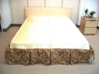 DaDa Bedding Earthy Tones Floral Brown Pleated Bed Skirt - 14" Drop (BS-BM6118L-1) DaDalogy Bedding Collection