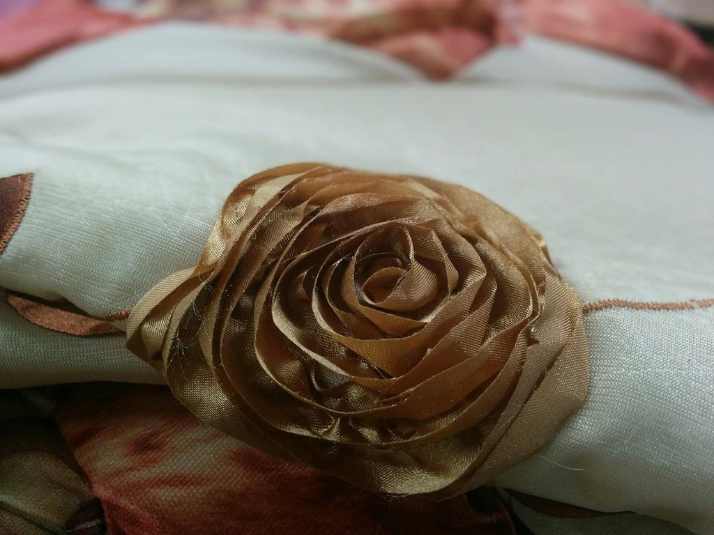 DaDa Bedding Floral Autumn Leaves Warm Bronze Bedspread Comforter Set (BM4304L) DaDalogy Bedding Collection