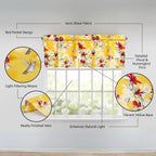 DaDa Bedding Floral Sunshine Yellow Hummingbirds Window Curtain Valance - 18" x 52" (JHW-925) DaDalogy Bedding Collection