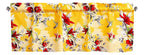 DaDa Bedding Floral Sunshine Yellow Hummingbirds Window Curtain Valance - 18" x 52" (JHW-925) DaDalogy Bedding Collection