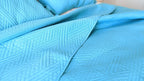 DaDa Bedding Gentle Wave Turquoise Teal Blue Lagoon Lightweight Quilted Bedspread Set (LH3000) DaDalogy Bedding Collection