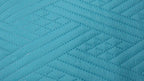 DaDa Bedding Gentle Wave Turquoise Teal Blue Lagoon Lightweight Quilted Bedspread Set (LH3000) DaDalogy Bedding Collection