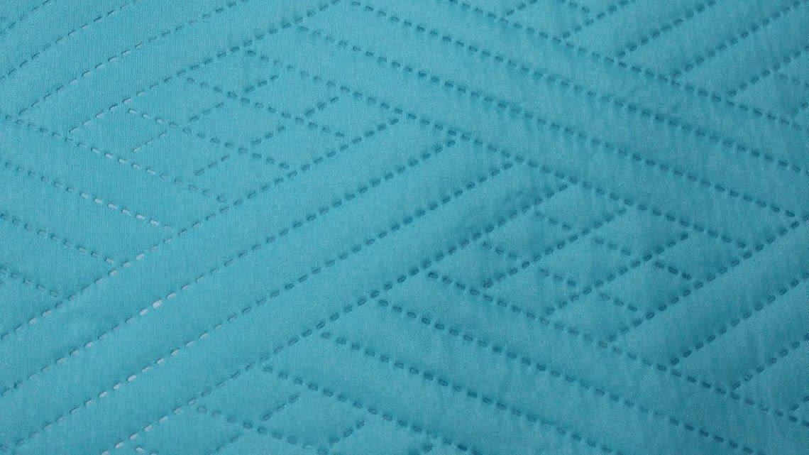 DaDa Bedding Gentle Wave Turquoise Teal Blue Lagoon Lightweight Quilted Bedspread Set (LH3000) DaDalogy Bedding Collection