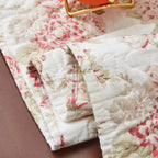 DaDa Bedding Hint of Mint Cottage Floral Roses Quilted Cotton Dining Table Runner (3036) DaDalogy Bedding Collection
