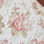 DaDa Bedding Hint of Mint Cottage Floral Roses Quilted Cotton Dining Table Runner (3036) DaDalogy Bedding Collection