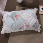 DaDa Bedding Hint of Mint Floral Pastel Cotton Patchwork Ruffle Bedspread Set (JHW-3036) DaDalogy Bedding Collection