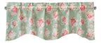 DaDa Bedding Hint of Mint Floral Pastel Roses Cottage Window Curtain Valance - 18" x 52" (JHW-3036) DaDalogy Bedding Collection